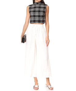 Alice + Olivia Garland Sleeveless Mockneck Top