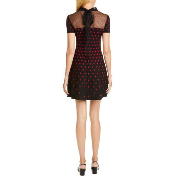open lace back dress Black & Red Hearts – Vastrasuka