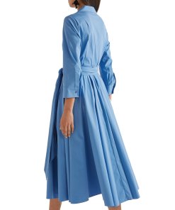 Michael Kors Collection Stretch Cotton Poplin Wrap Dress
