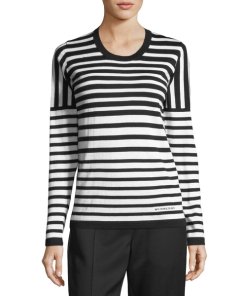 Burberry Graduated Striped Merino Wool Sweater