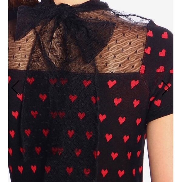 RED Valentino Heart Intarsia Knit Dress evaChic RED Valentino Heart Intarsia Knit Dress evaChic