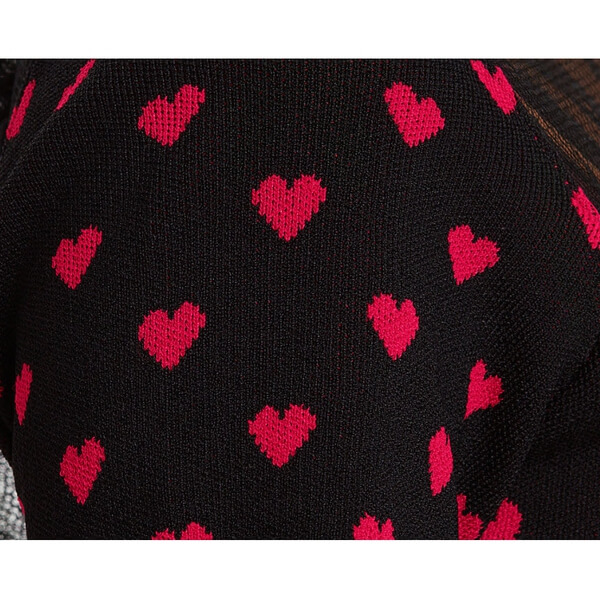 RED Valentino Heart Intarsia Knit Dress  evaChic