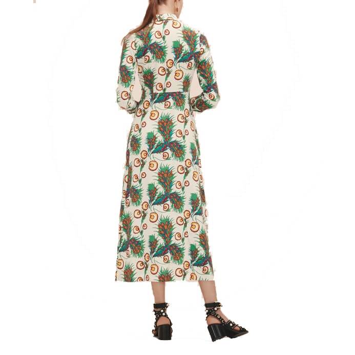 green emerald velvet dress Roma Label | Women's Sienna Maxi Emerald (Green Flowers Print, Size Xs) main image 1