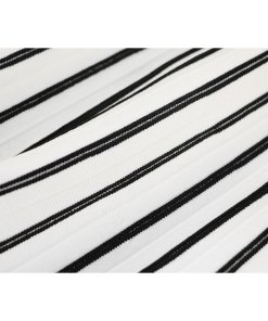 Maje Jibralto Striped Knit Midi Skirt