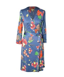 Diane von Furstenberg V-Neck Silk-Jersey Wrap Dress