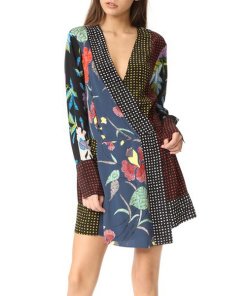 Diane von Furstenberg Patchwork Cross Over Dress