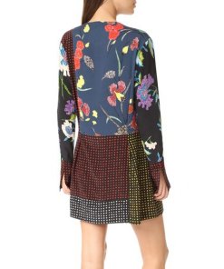 Diane von Furstenberg Patchwork Cross Over Dress