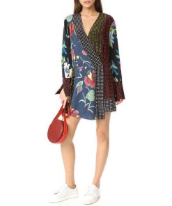 Diane von Furstenberg Patchwork Cross Over Dress