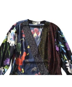 Diane von Furstenberg Patchwork Cross Over Dress