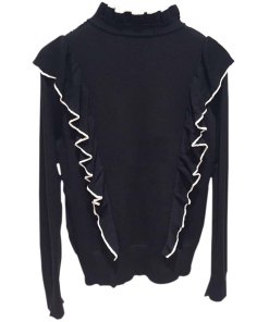 Sandro Nikita Ruffle Turtleneck Sweater
