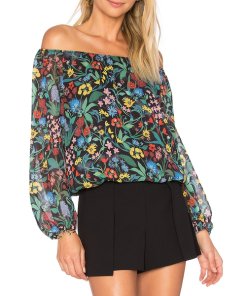Alice + Olivia Alta Peasant Floral Off-the-Shoulder TopAlice + Olivia Alta Peasant Floral Off-the-Shoulder Top