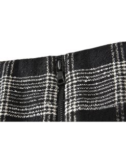 Alice + Olivia Elana Plaid Wool Blend Mini Skirt