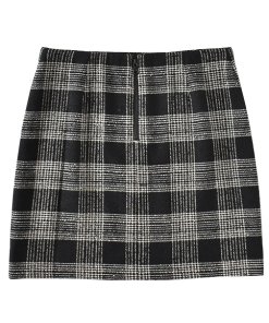 Alice + Olivia Elana Plaid Wool Blend Mini Skirt