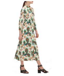 Maje Rawai Floral Print Long Shirtdress
