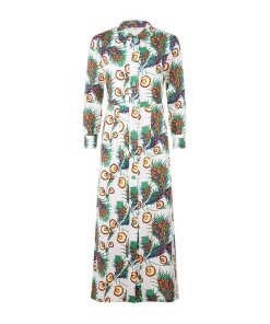 Maje Rawai Floral Print Long Shirtdress