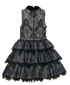 Alice + Olivia Ellis Tiered Floral Lace Dress