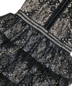 Alice + Olivia Ellis Tiered Floral Lace Dress
