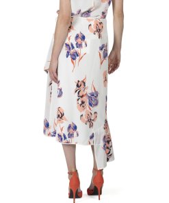 Diane von Furstenberg Ainsworth Floral Ruffle Hem Midi Skirt