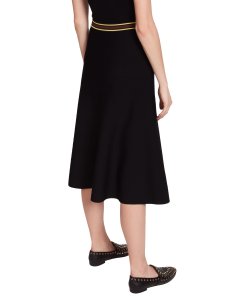 Sandro Striped Detail Knit Polo Top & Midi Skirt