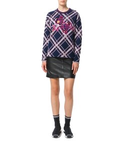 Kenzo Frame Check Wool Blend Sweater