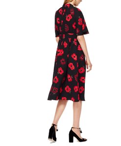 Kate Spade Poppy Print Flutter Sleeve Dress