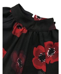 Kate Spade Poppy Print Flutter Sleeve Dress
