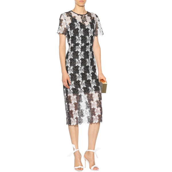 Diane von Furstenberg Two-Tone Floral Guipure Lace Dress