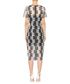 Diane von Furstenberg Two-Tone Floral Guipure Lace Dress