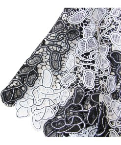 Diane von Furstenberg Two-Tone Floral Guipure Lace Dress