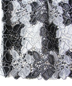 Diane von Furstenberg Two-Tone Floral Guipure Lace Dress