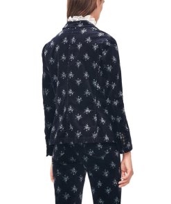 Rebecca Taylor La Vie Celeste Floral Velvet Jacket