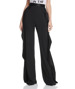 Alice + Olivia Wallace Side-Ruffle Pants