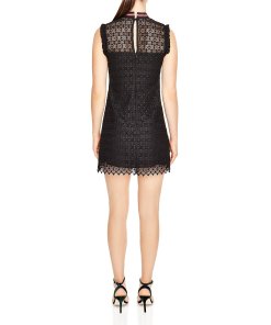 Sandro Fidele Tie-Neck Lace Mini Dress