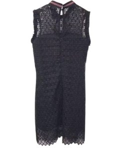 Sandro Fidele Tie-Neck Lace Mini Dress