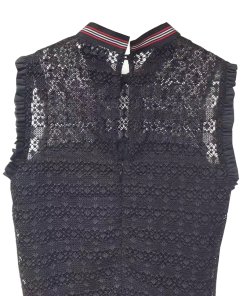 Sandro Fidele Tie-Neck Lace Mini Dress