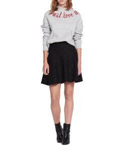 Sandro Just Love U Embroidered Hoodie