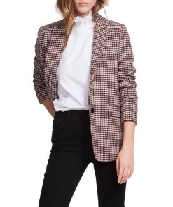 Sandro Lylou Checked Tailored Jacket