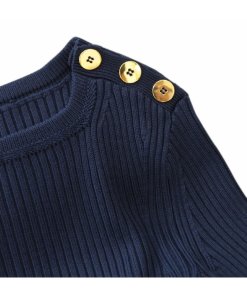 Ralph Lauren Collection Button Shoulder Silk Knit Top