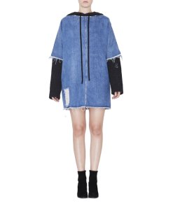 Robert Rodriguez Frayed Patch Denim Dress