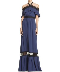 Alice + Olivia Mitsy Off-the-Shoulder Maxi Dress