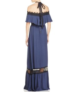 Alice + Olivia Mitsy Off-the-Shoulder Maxi Dress