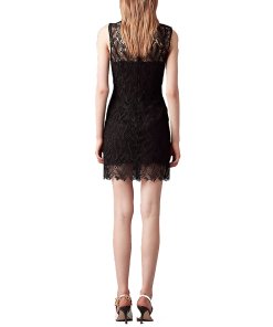 Diane von Furstenberg Sleeveless Tailored Lace Mini Dress