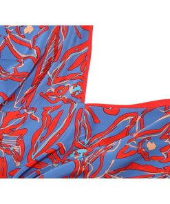 Diane von Furstenberg Floral Long Sleeve Asymmetric Hem Dress