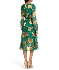 Alice + Olivia Coco Floral Print A-Line Dress