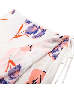 Diane von Furstenberg Ainsworth Floral Ruffle Hem Midi Skirt