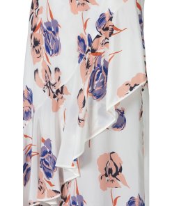 Diane von Furstenberg Ainsworth Floral Ruffle Hem Midi Skirt