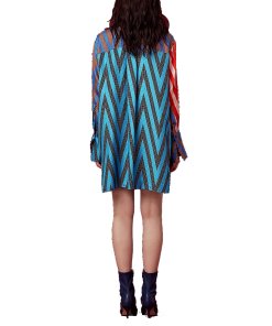 Diane von Furstenberg Patchwork Long-Sleeve Shirtdress