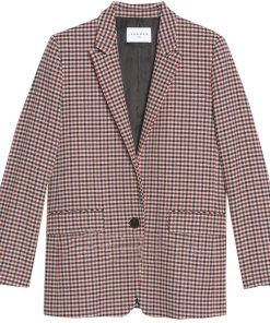 Sandro Lylou Checked Tailored Jacket