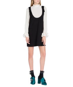 Twinset Pinafore Dress & Silk Ruffle Shirt