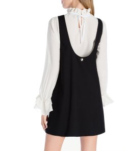 Twinset Pinafore Dress & Silk Ruffle Shirt